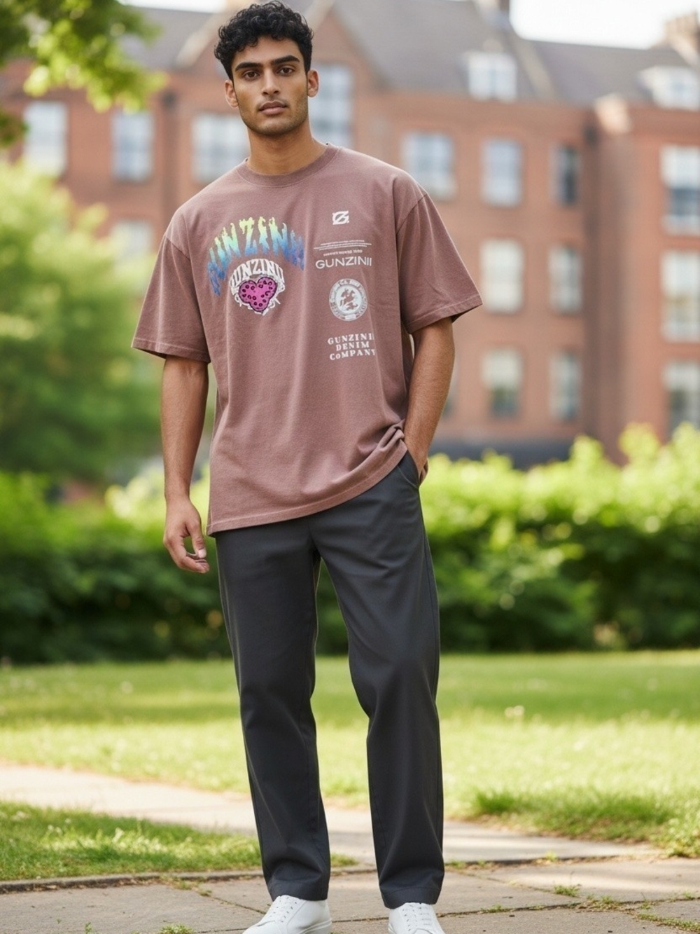 Gunzini Men's Graphic T Shirt Size M